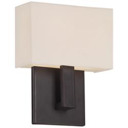 WAC Manhattan 7 1/2&quot;W Brushed Bronze Small LED Wall Sconce