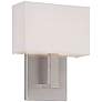WAC Manhattan 7 1/2"W Brushed Nickel Small LED Wall Sconce