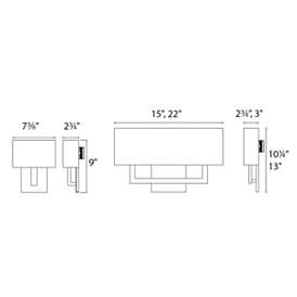 Image2 of WAC Manhattan 7 1/2"W Brushed Nickel Small LED Wall Sconce more views