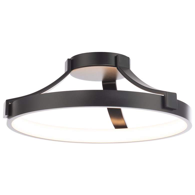 Image 1 WAC Marques 16" Wide Black LED Ceiling Light
