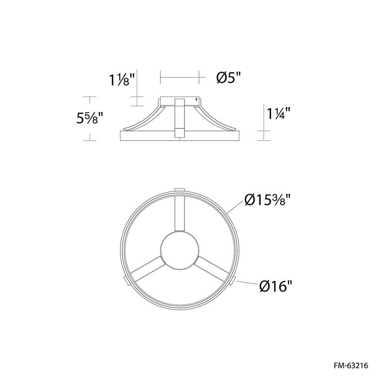 Image 4 WAC Marques 16" Wide Black LED Ceiling Light more views