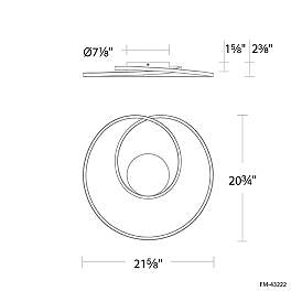 Image5 of WAC Marques 21 1/2" Wide Brushed Nickel LED Ceiling Light more views