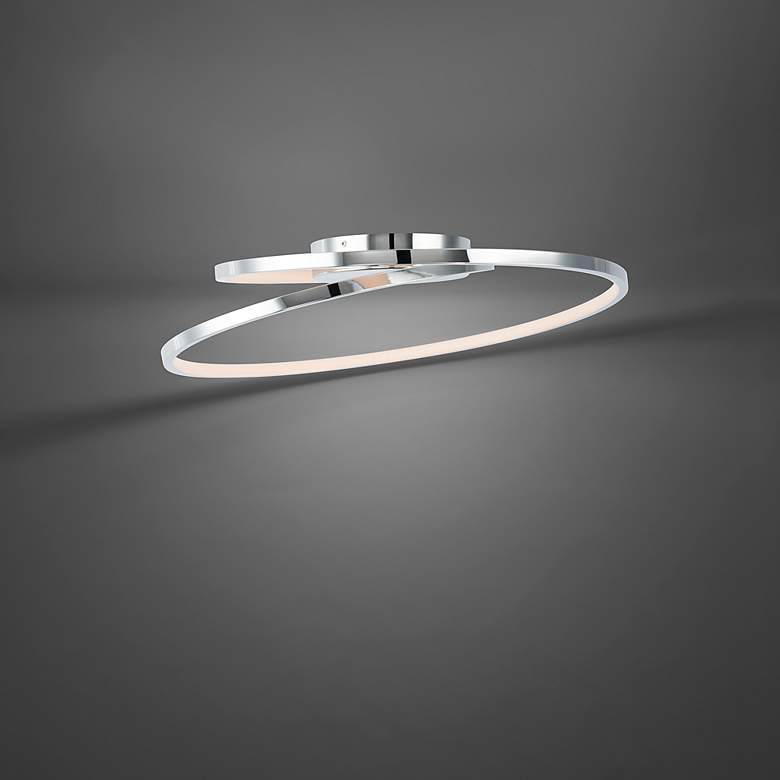 Image 3 WAC Marques 21 3/4" Wide Chrome LED Ceiling Light more views