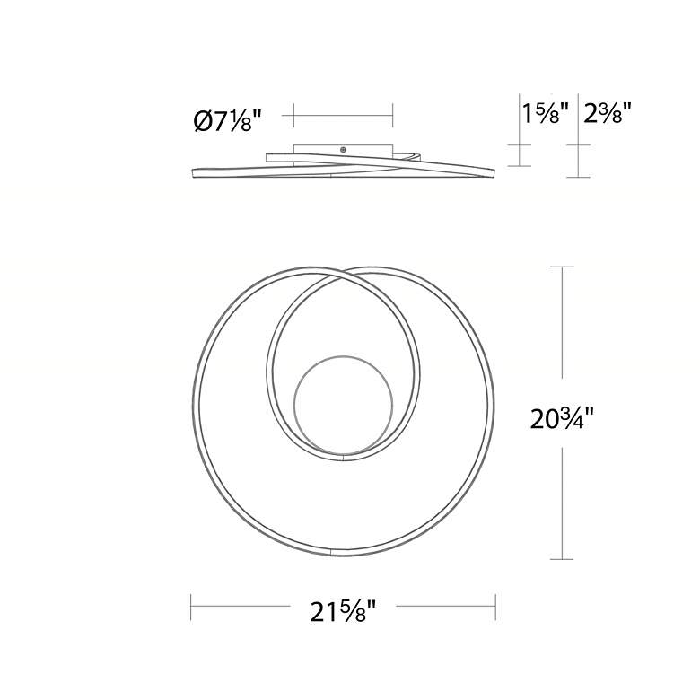 Image 5 WAC Marques 21 3/4" Wide Chrome LED Ceiling Light more views