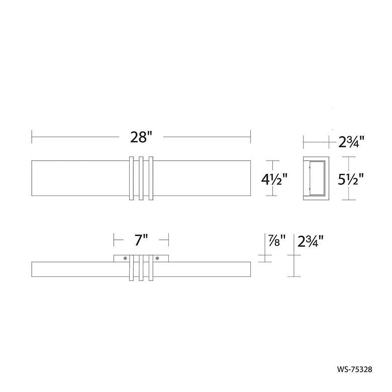 Image 3 WAC Minibar 28" Wide Brushed Nickel LED Vanity Bath Light more views
