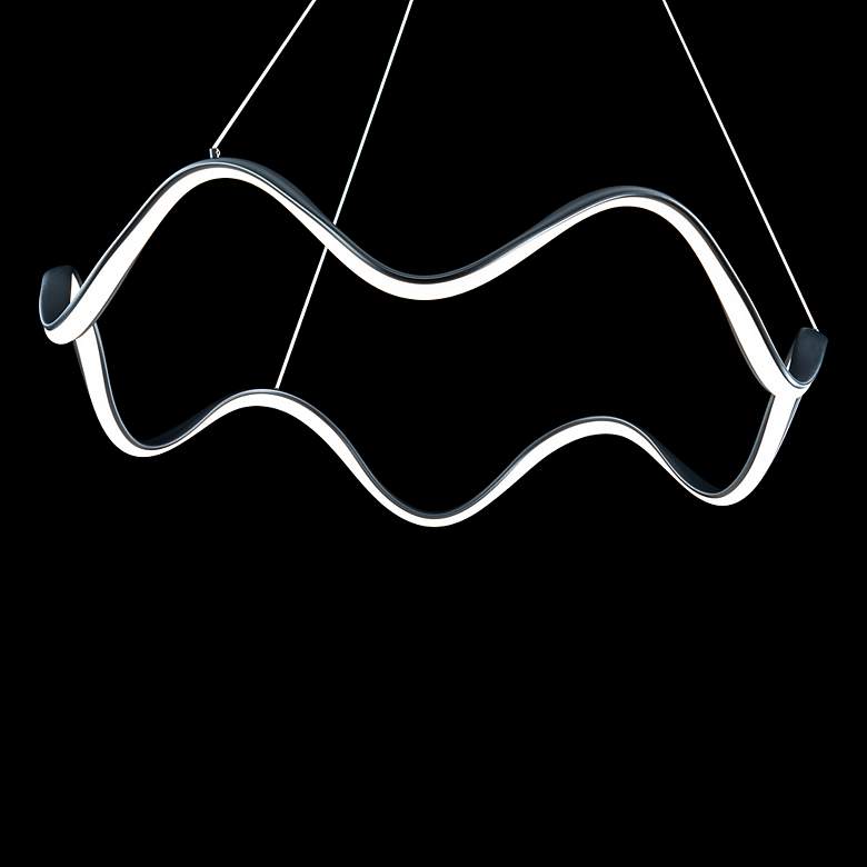 Image 5 WAC Morae 30" Wide Black LED Pendant Light more views