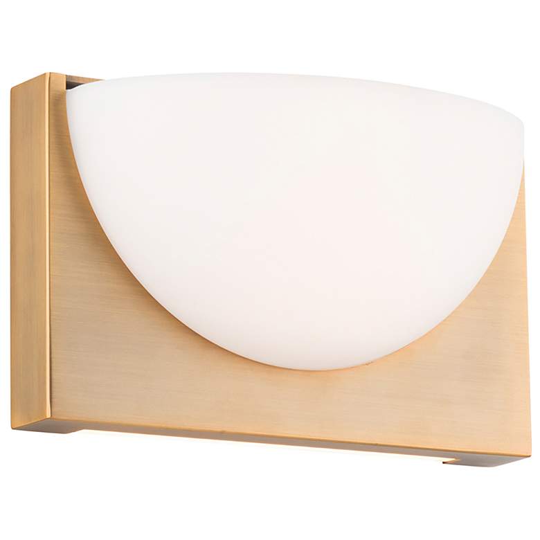 Image 1 WAC Mylie 6" High Aged Brass LED Wall Sconce