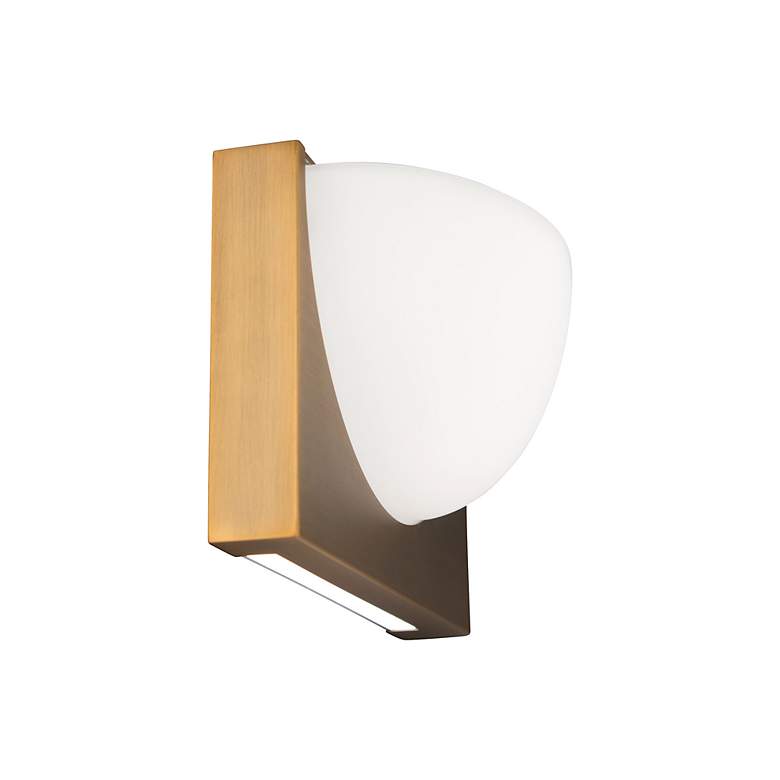 Image 3 WAC Mylie 6" High Aged Brass LED Wall Sconce more views