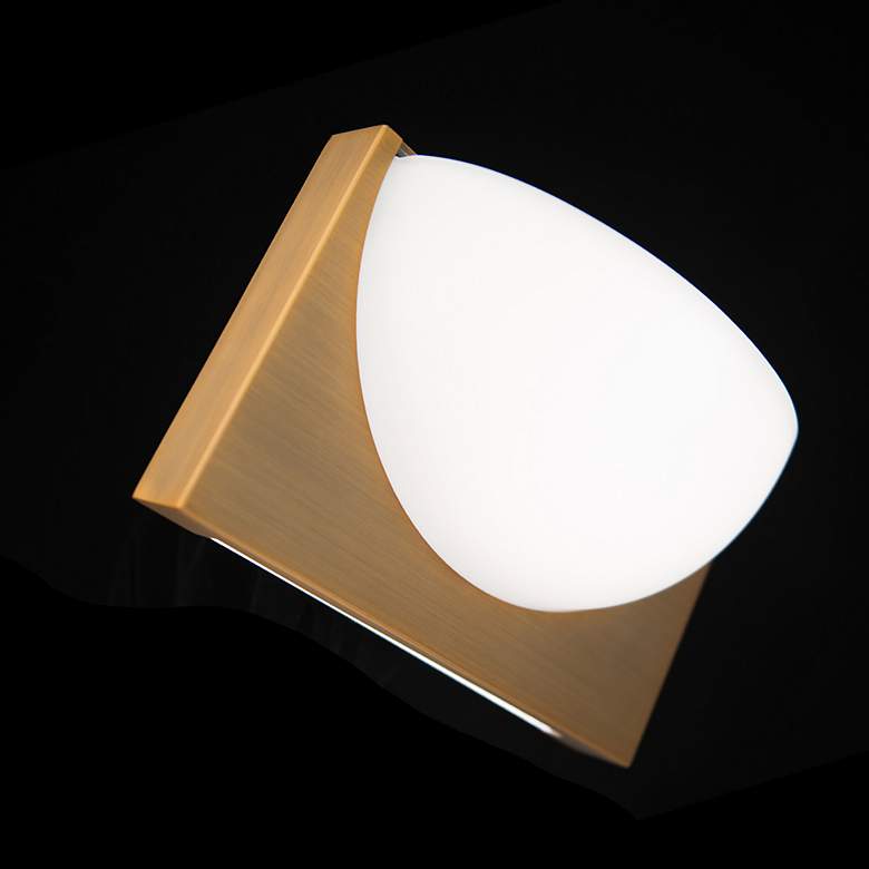 Image 4 WAC Mylie 6" High Aged Brass LED Wall Sconce more views