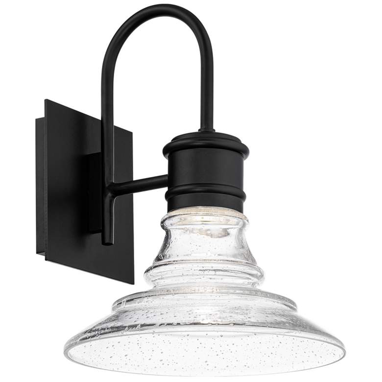 Image 1 WAC Nantucket 13 1/4" High Black LED Outdoor Wall Light