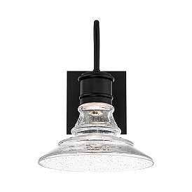 Image2 of WAC Nantucket 13 1/4" High Black LED Outdoor Wall Light more views