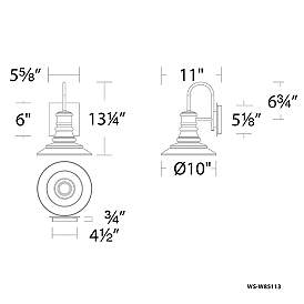 Image5 of WAC Nantucket 13 1/4" High Black LED Outdoor Wall Light more views