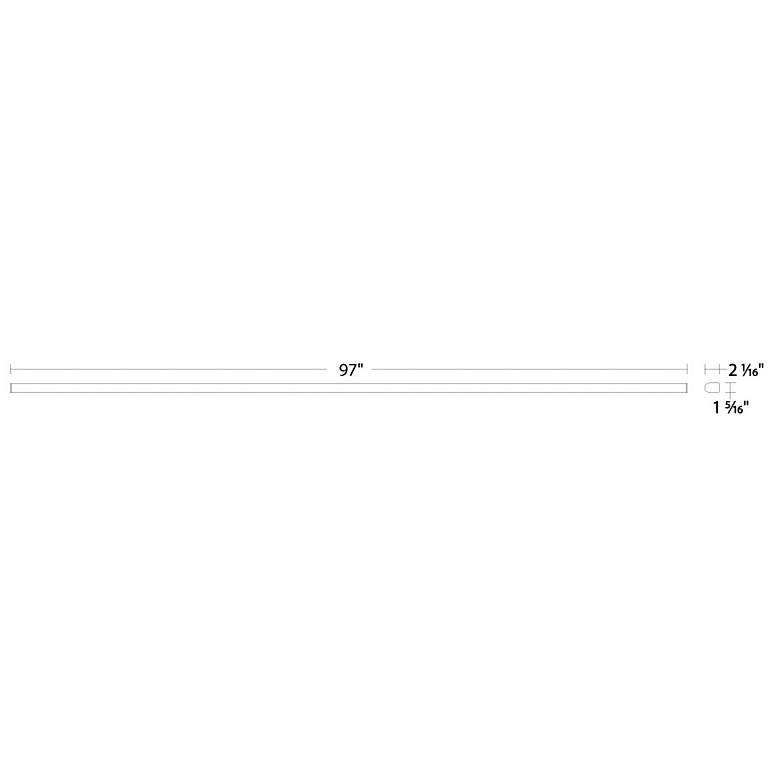 Image 3 WAC Nightstick 97.19 inch Wide Brushed Aluminum Modern Linear LED Bath Bar more views