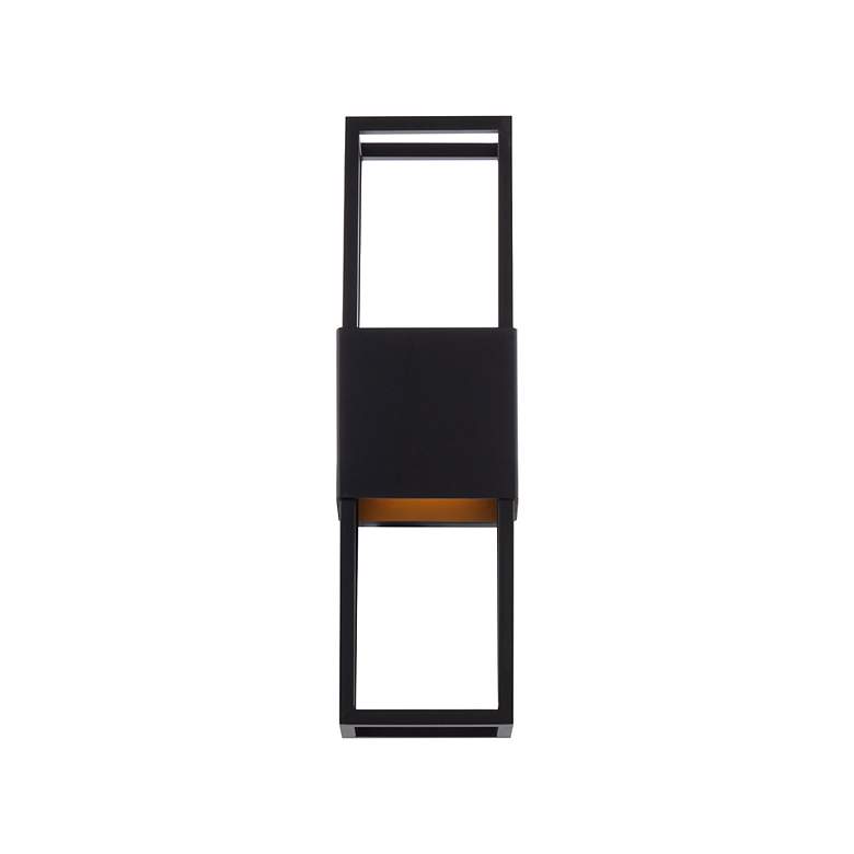 Image 2 WAC Nightvision 16" High 2-Light Black Rectangle Outdoor Wall Light more views