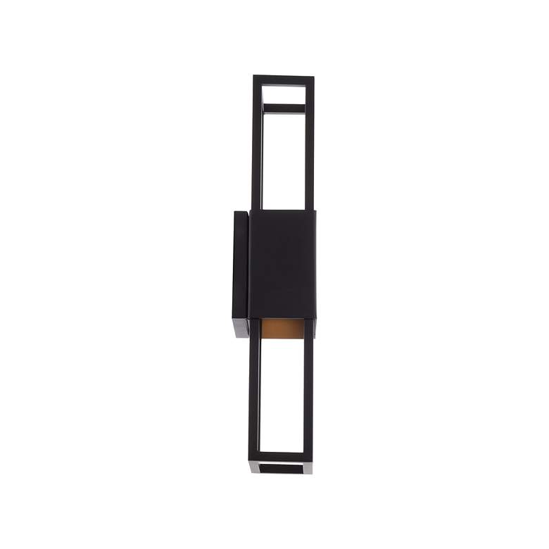 Image 3 WAC Nightvision 16" High 2-Light Black Rectangle Outdoor Wall Light more views