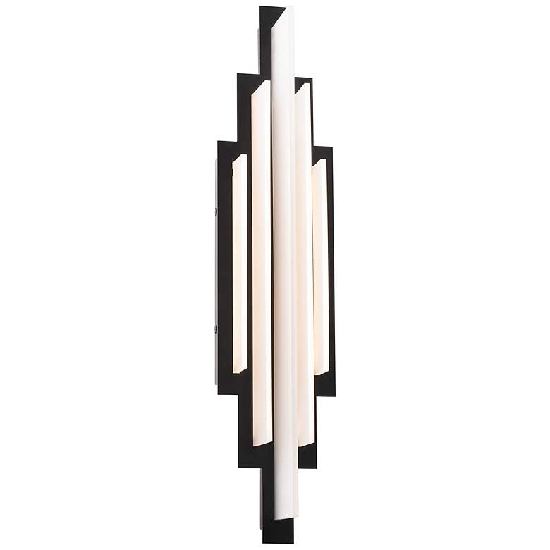 Image 2 WAC Nouveau 22 3/4" High Black LED Wall Sconce