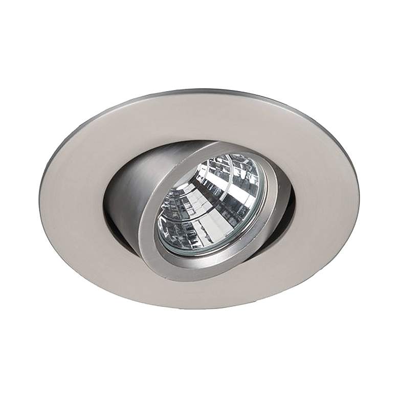 Image 1 WAC Oculux 2 inch Nickel LED Adjustable Complete Recessed Kit