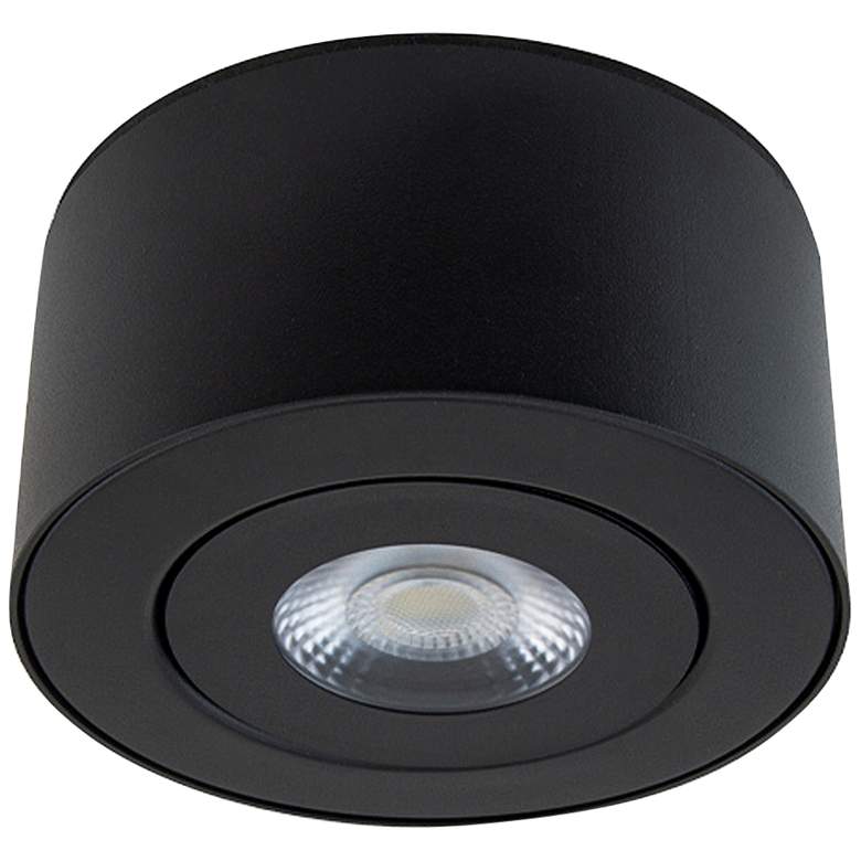 Image 1 WAC Peek 5"W Black 3000K LED Indoor/Outdoor Ceiling Light
