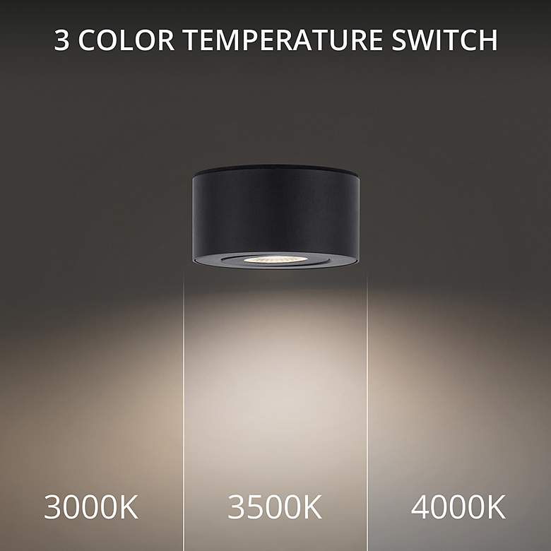 Image 7 WAC Peek 5"W Black 3000K LED Indoor/Outdoor Ceiling Light more views