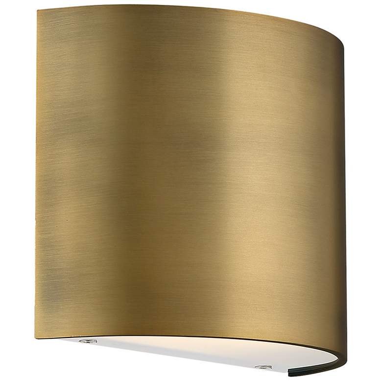 Image 2 WAC Pocket 5 1/2" High Aged Brass LED Wall Sconce