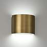 1_WAC Pocket 5 1/2" High Aged Brass LED Wall Sconce