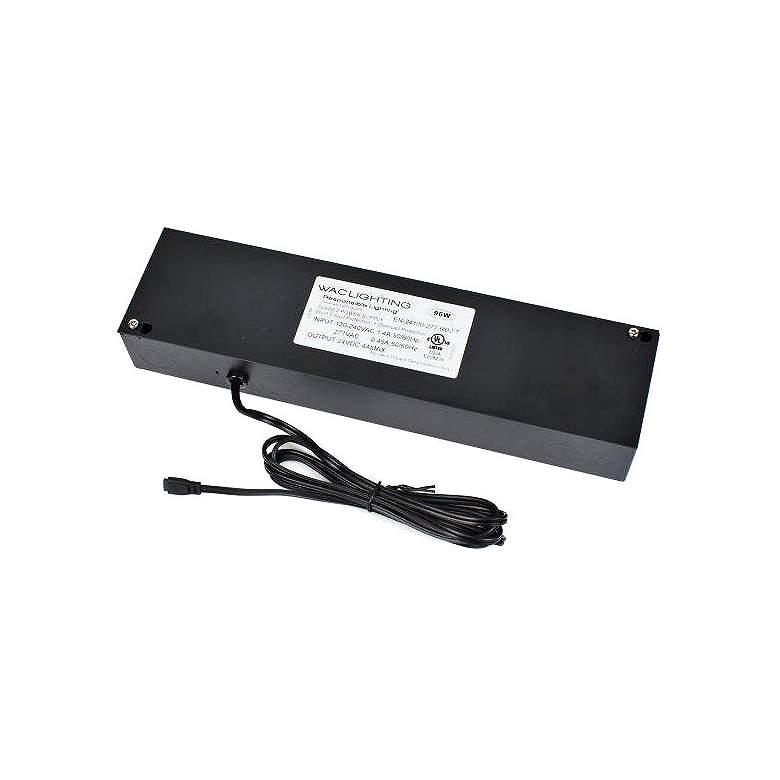 Image 1 WAC Power 12.63"W Black 96 Watt Remote Class 2 Transformer
