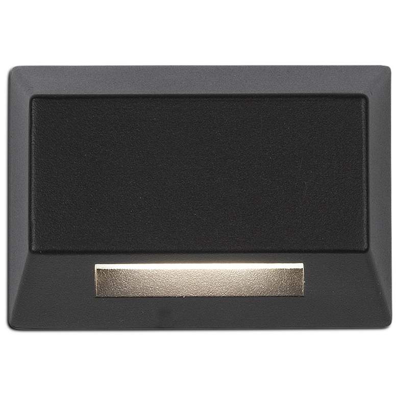 Image 1 WAC Rectangle 3 1/2" Wide Black LED Deck Light