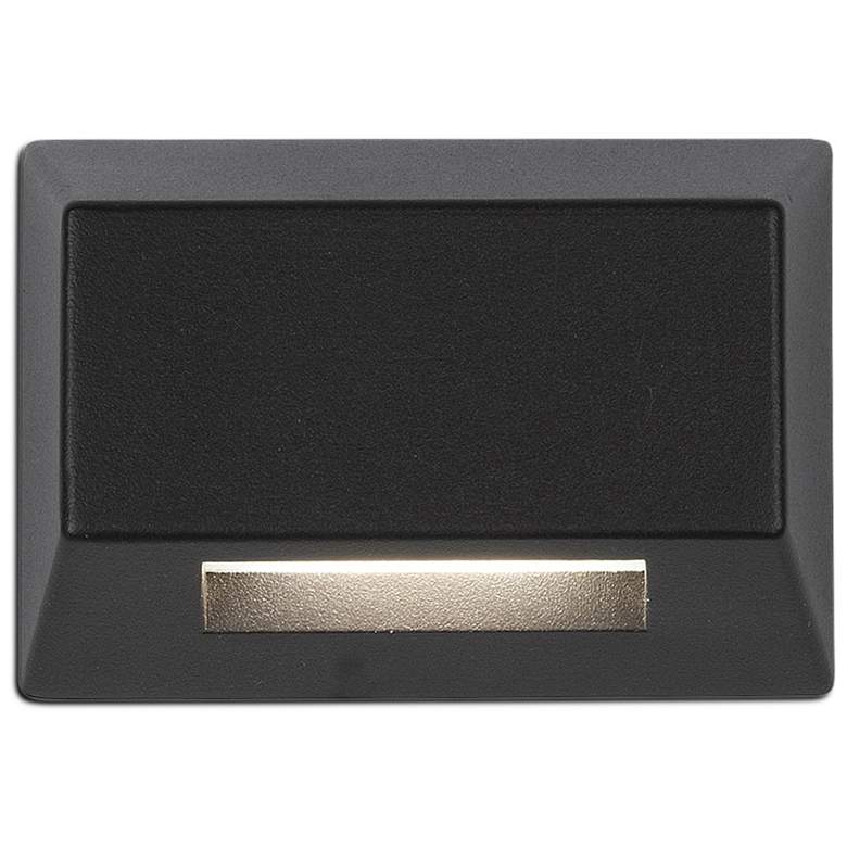 Image 1 WAC Rectangle 3 1/2 inch Wide Black LED Deck Light