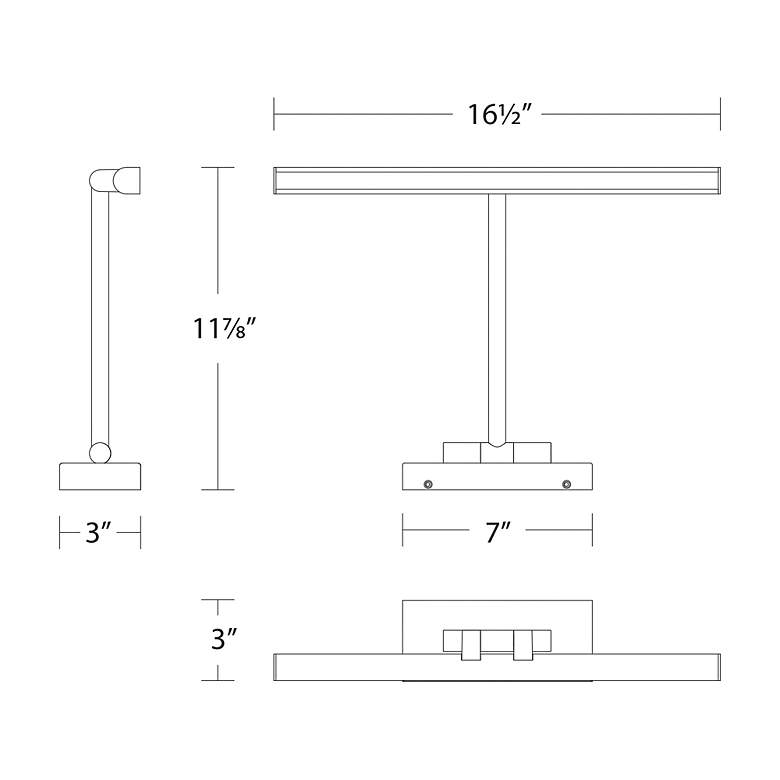 Image 4 WAC Reed 16 1/2" Wide Black LED Picture Light more views