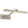 WAC Reed 16 1/2" Wide Brushed Nickel LED Picture Light