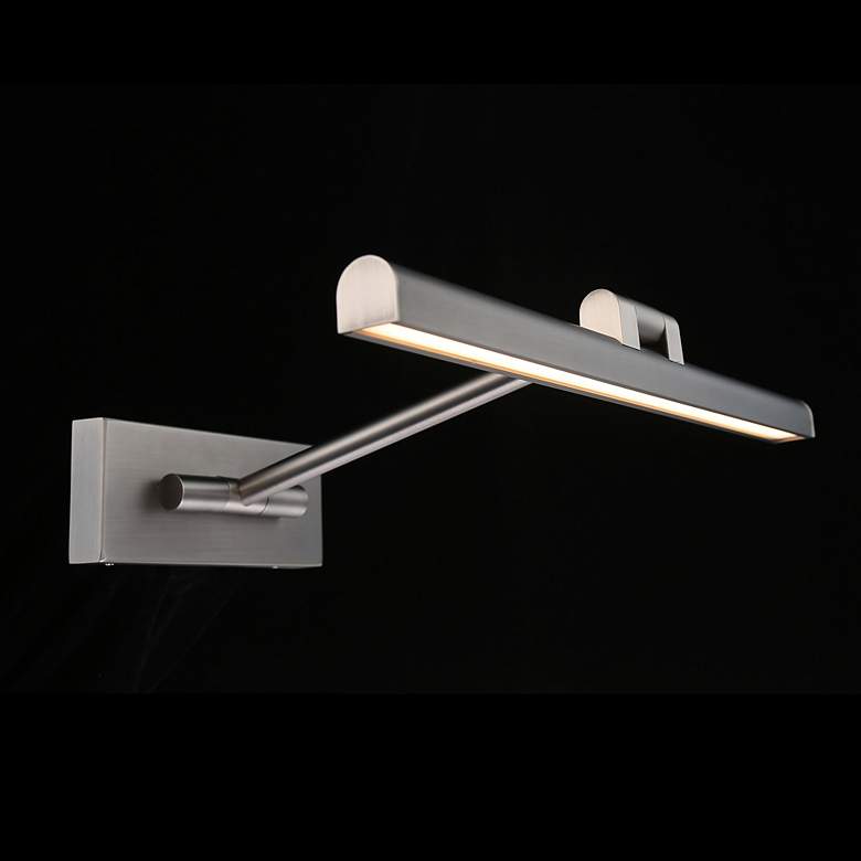 Image 4 WAC Reed 16 1/2" Wide Brushed Nickel LED Picture Light more views