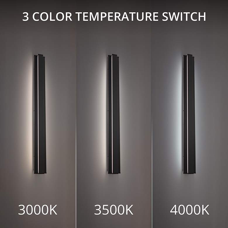 Image 4 WAC Revels 48" High Black LED Outdoor Wall Light more views