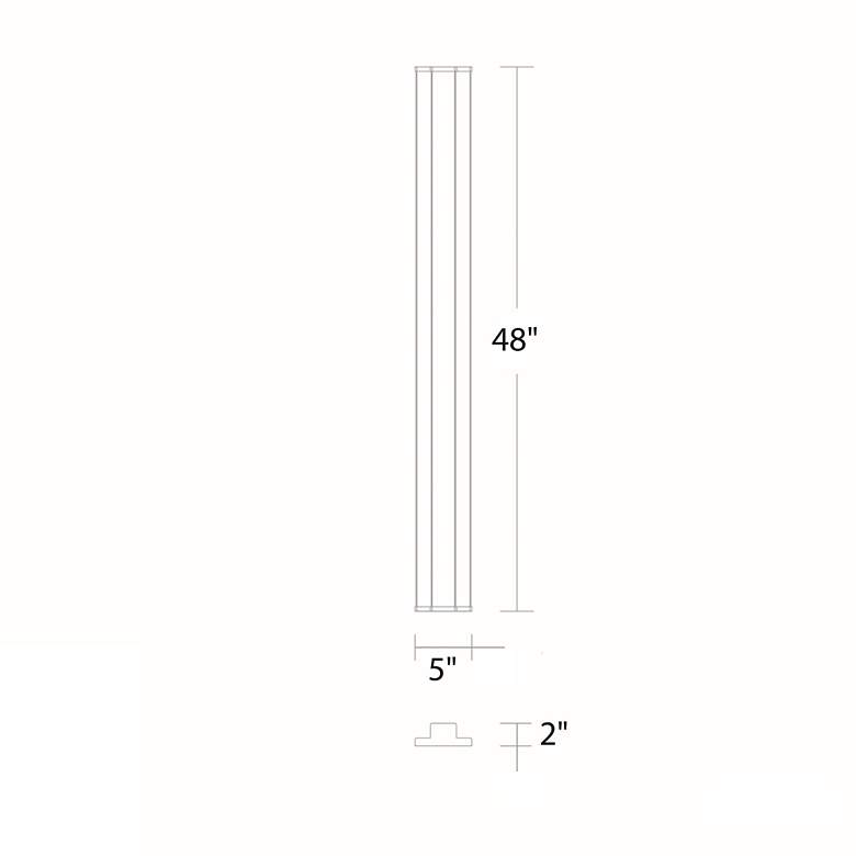 Image 5 WAC Revels 48" High Black LED Outdoor Wall Light more views
