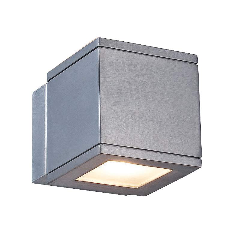 Image 1 WAC Rubix 5" High Brushed Aluminum LED Up - Downlight