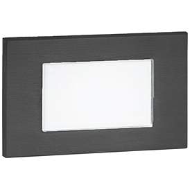 Image1 of WAC Saavy 5" Wide Black Metal Rectangular LED Step Light