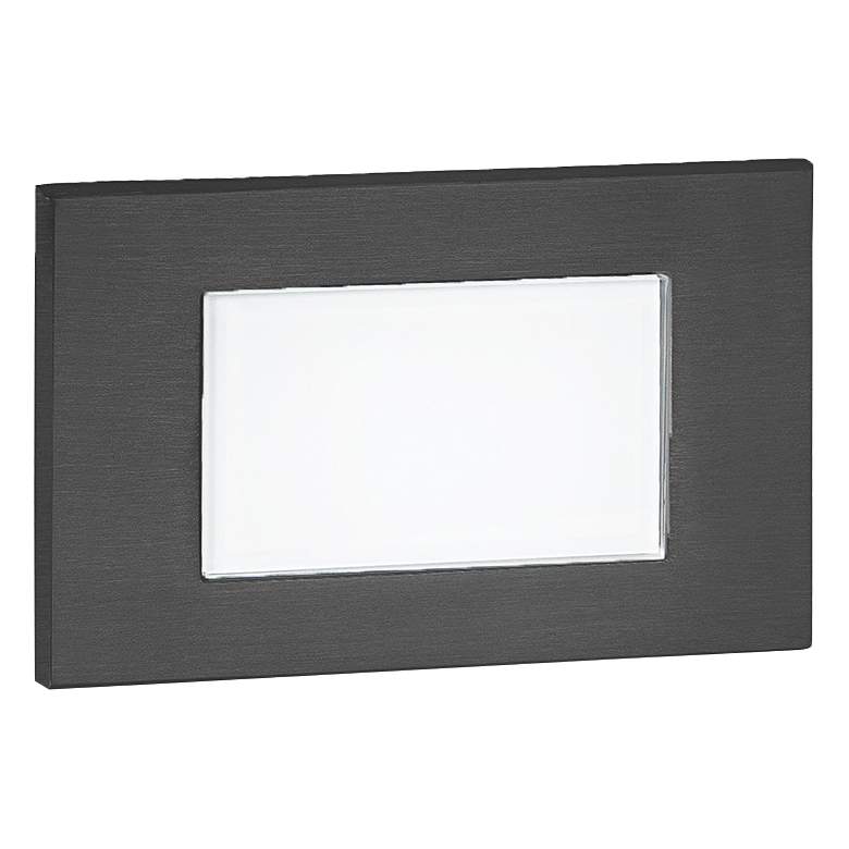 Image 1 WAC Saavy 5" Wide Black Metal Rectangular LED Step Light