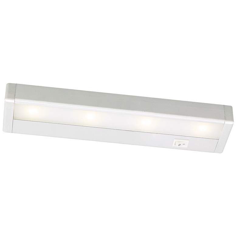 Image 1 WAC Satin Nickel LED 12" Wide Under Cabinet Light Bar