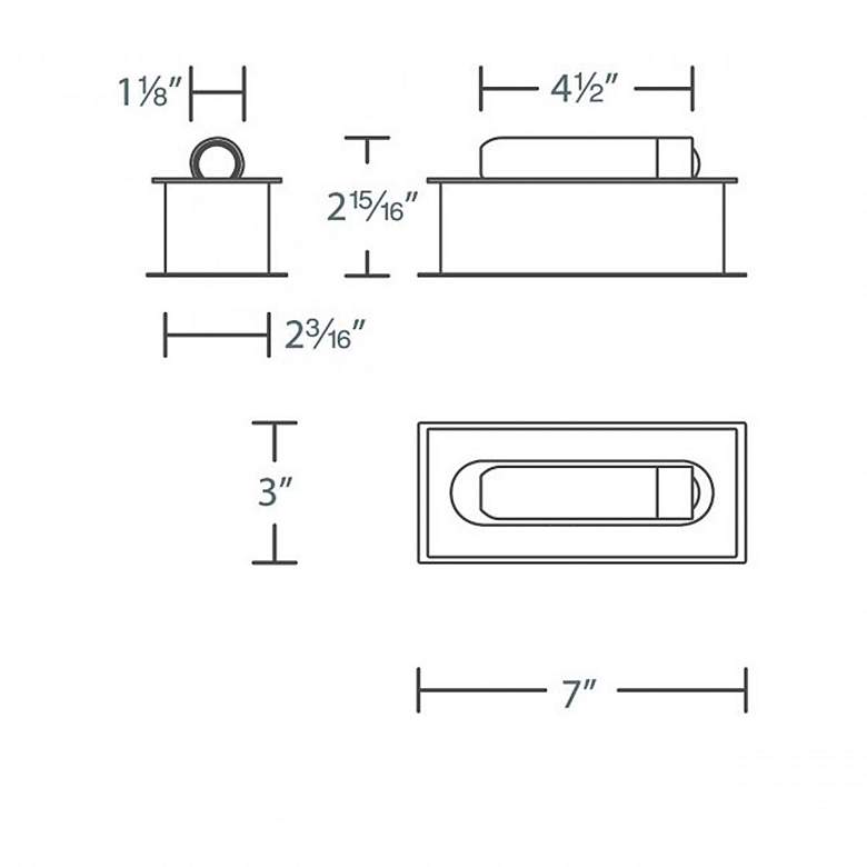 Image 2 WAC Scope 7 inchHigh Black LED Headboard Wall Light more views