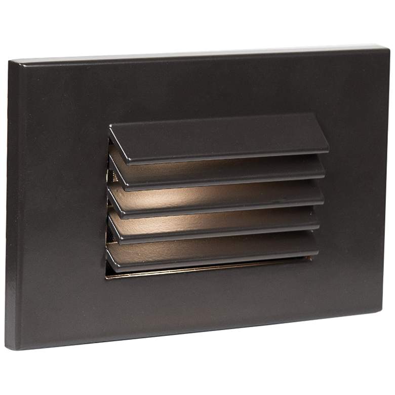 Image 1 WAC Scot 5 inch Wide Bronze Louvered Horizontal LED Step Light