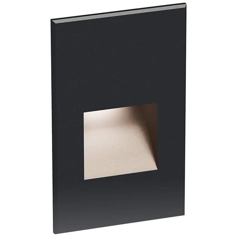 Image 1 WAC Siggon 3" Wide Black Vertical LED Landscape Step Light