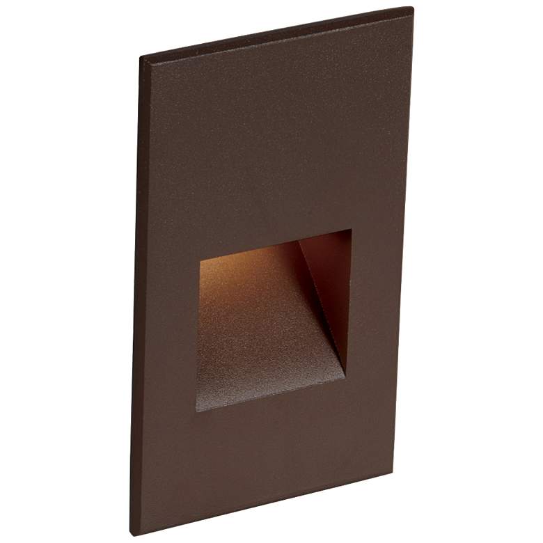 Image 1 WAC Siggon 3" Wide Bronze Vertical LED Landscape Step Light
