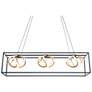Thumbnail3 of WAC Sinclair 42 1/2" Wide Black 3-Light LED Linear Pendant