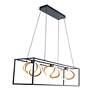Thumbnail4 of WAC Sinclair 42 1/2" Wide Black 3-Light LED Linear Pendant more views