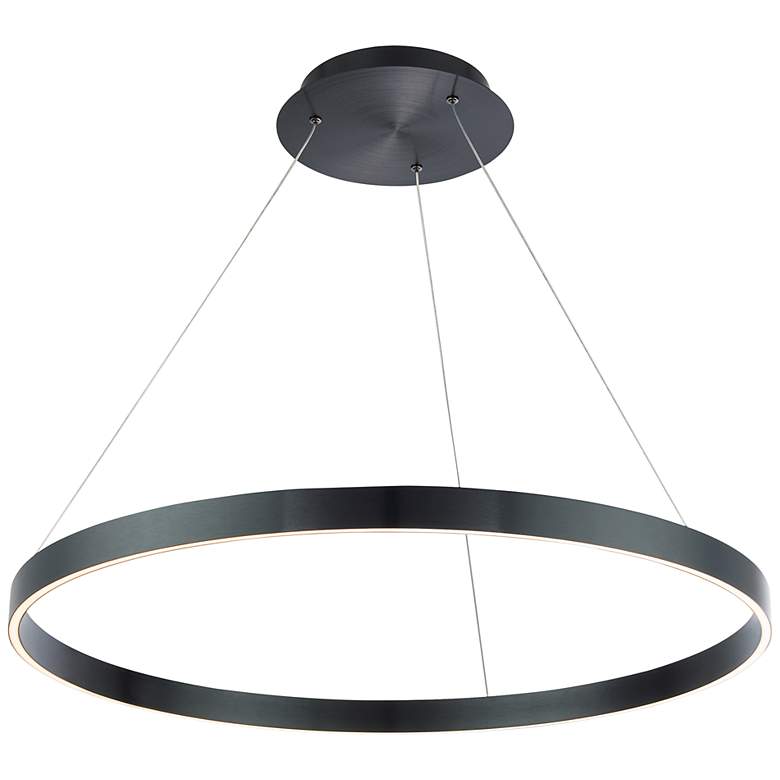 Image 1 WAC Sirius 30 1/2" Wide Brushed Black LED Pendant Light
