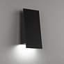 1_WAC Slant 10 3/4" High Black Aluminum LED Outdoor Wall Light