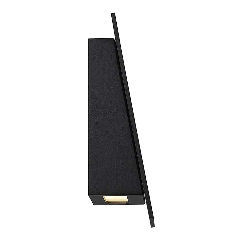 Image 3 WAC Slant 10 3/4" High Black Aluminum LED Outdoor Wall Light more views