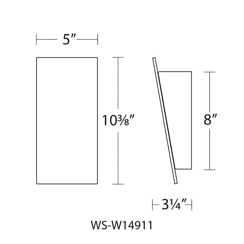 Image 4 WAC Slant 10 3/4" High Black Aluminum LED Outdoor Wall Light more views