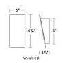 4_WAC Slant 10 3/4" High Black Aluminum LED Outdoor Wall Light more views