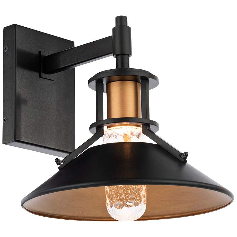 Image 1 WAC Sleepless 11 1/4" High Black LED Outdoor Wall Light