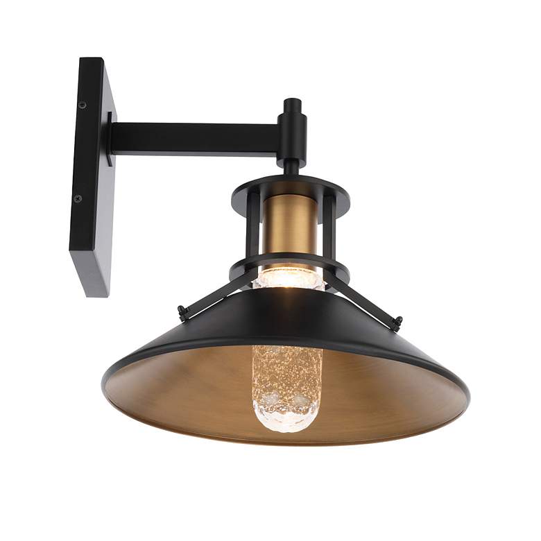 Image 3 WAC Sleepless 14 3/4"H Black Brass LED Outdoor Wall Light more views